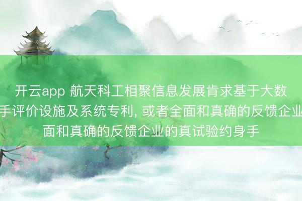 开云app 航天科工相聚信息发展肯求基于大数据的企业践约身手评价设施及系统专利, 或者全面和真确的反馈企业的真试验约身手